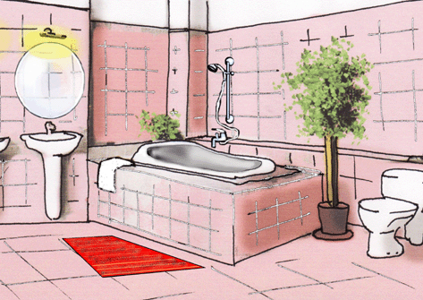 clickable bathroom